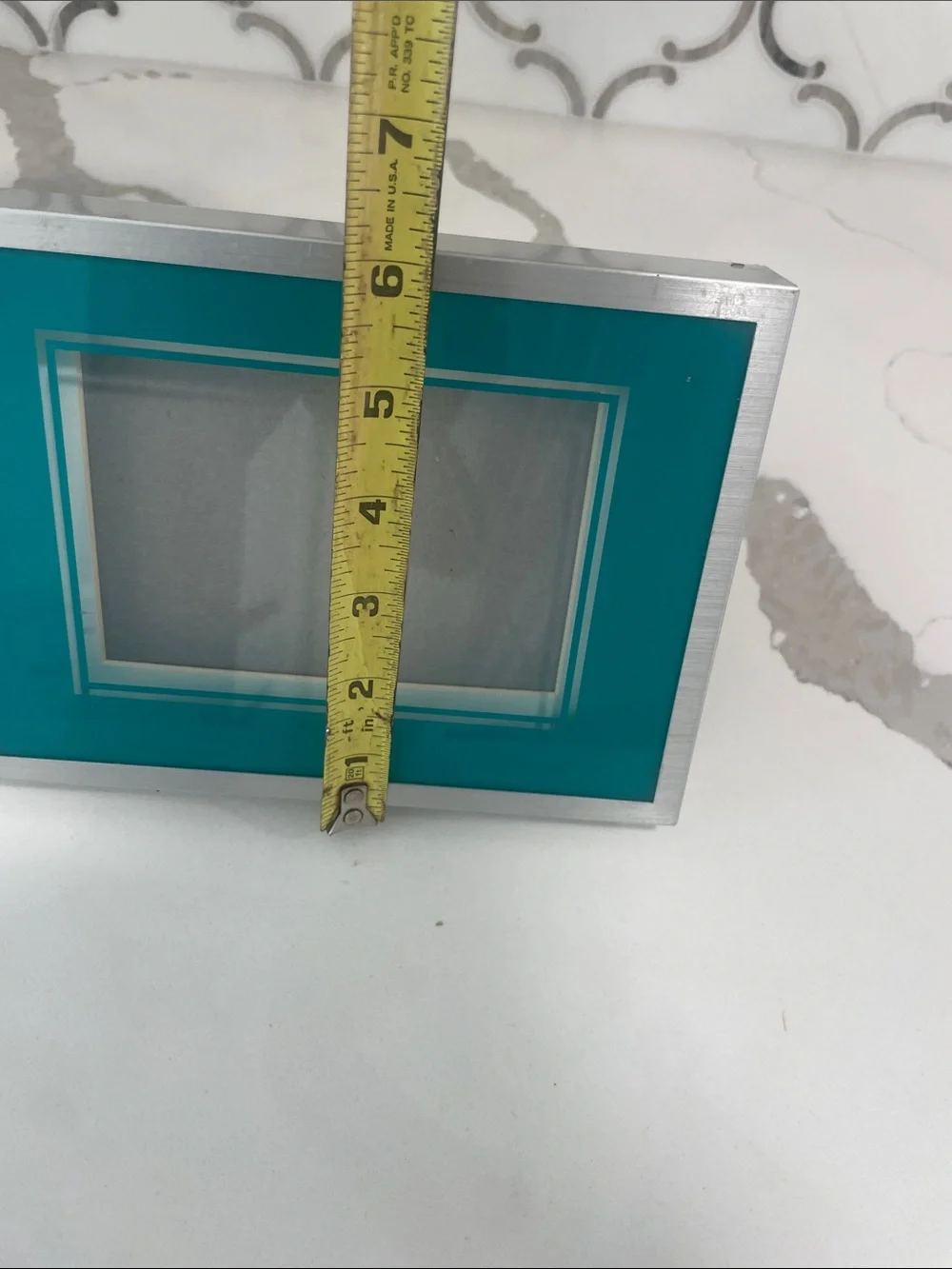 Teal Picture Frame with Silver Trim